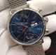 2017 Replica IWC Portofino Watch SS Blue Chronograph Mesh Band (3)_th.jpg